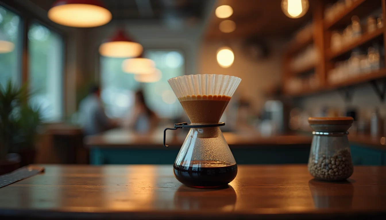 Priprava kave pour over na digitalni tehtnici