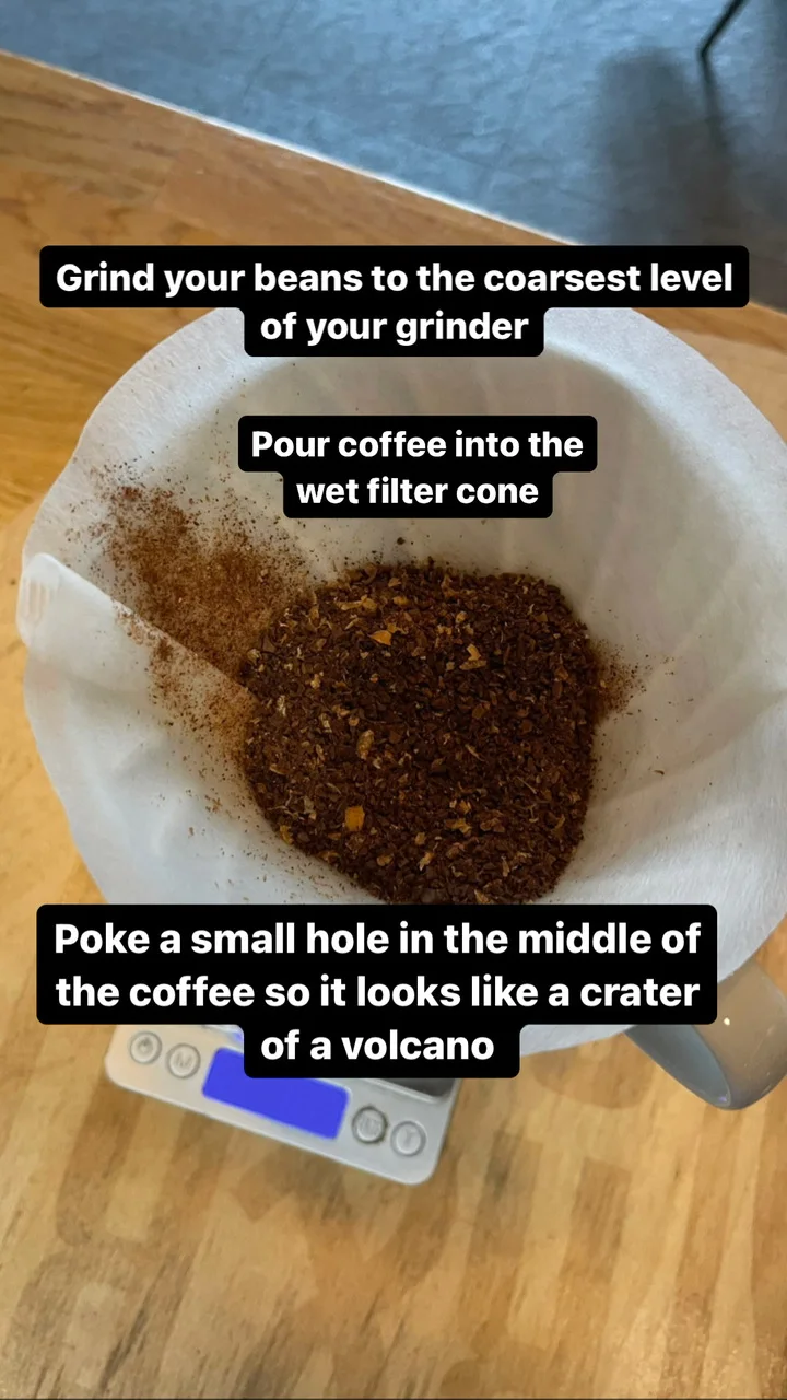 choose a very coarse grind