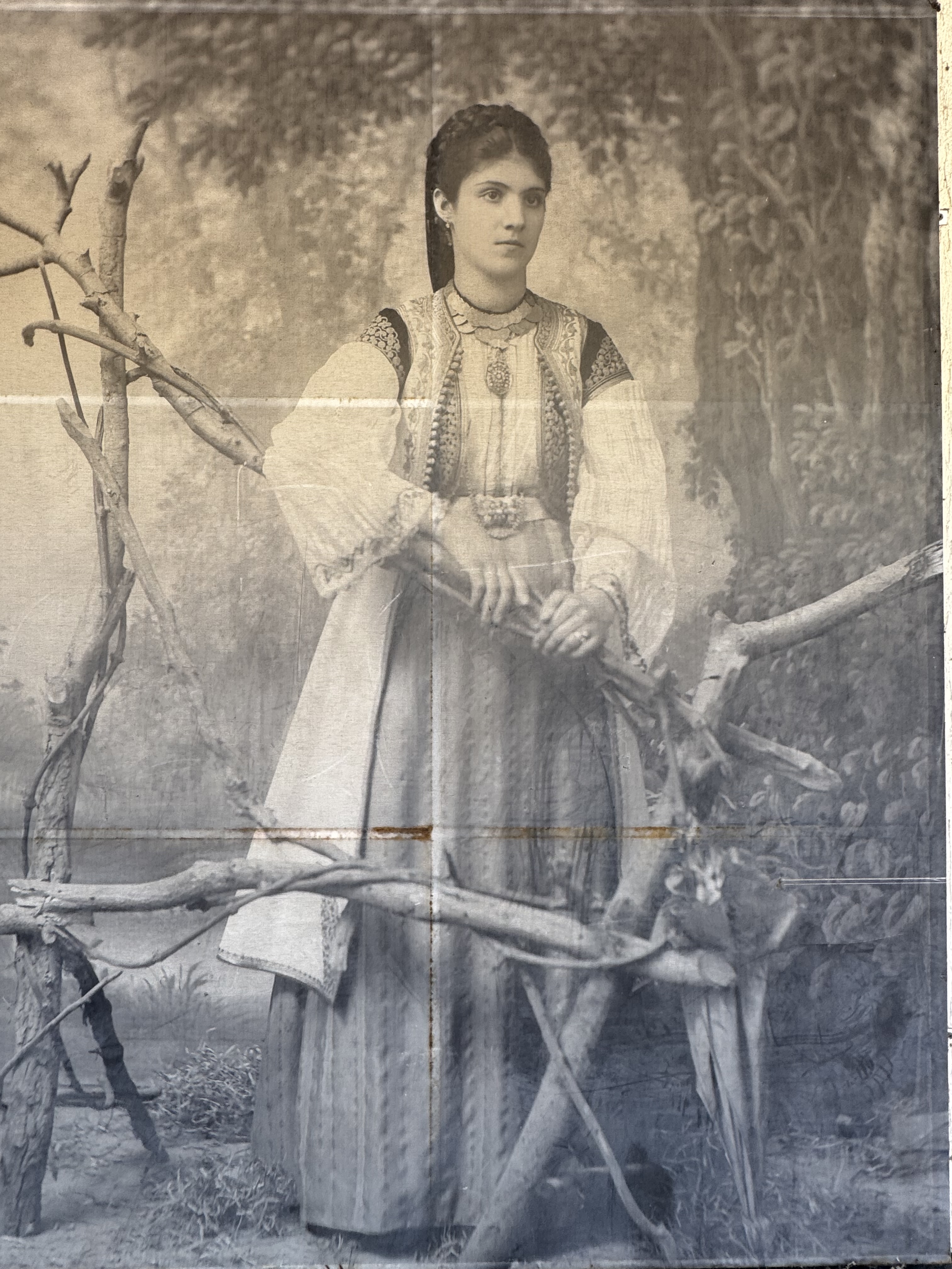 19th-century portrait of a woman from Ulcinj wearing coastal dress